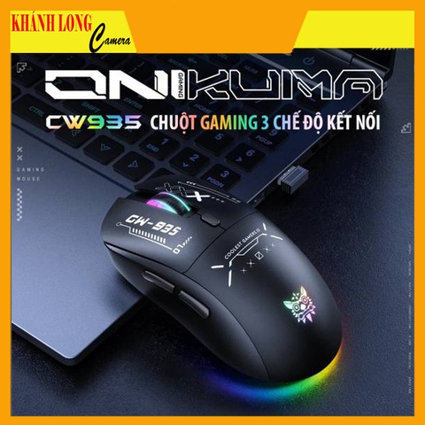 Chuột ONIKUMA CW935 Triple-Mode Ergonomic Wireless Gaming Mouse with 6 DPI Settings & Hidden Receiver