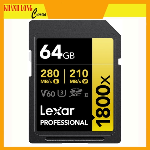 Thẻ nhớ Lexar 64GB Professional 1800x UHS-II SDXC Card V60