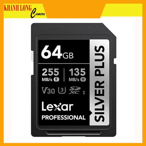 Thẻ Nhớ Lexar SDXC 64GB Silver Plus 255MB/s 135MB/s