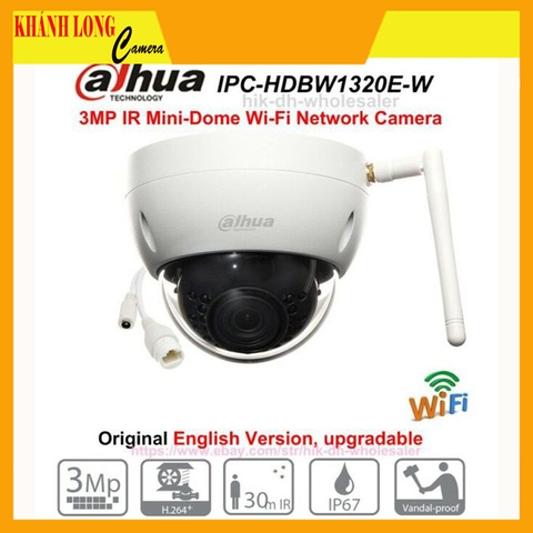 Camera Dome IP 3MP Dahua IPC-HDBW1320EP-W