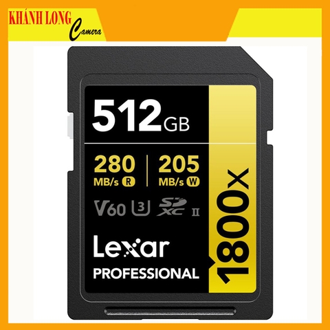 Thẻ nhớ Lexar Professional 1800x SDXC UHS-II U3 V60 512GB - Chính Hãng