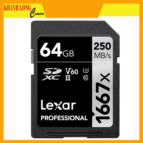 Thẻ nhớ Lexar SD64GB 1667X (Profes. 1667x SDXC UHS-II U3 V60)