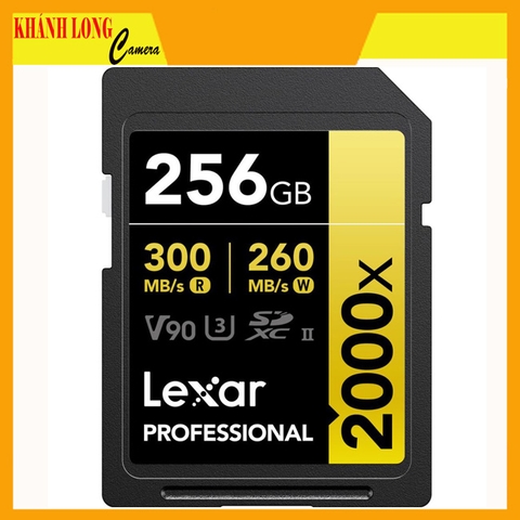 Thẻ nhớ Lexar SD 256GB 300MB/S Profes. 2000x SDHC/SDXC UHS-II U3