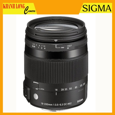 Ống kính Sigma 18-200mm f/3.5-6.3 DC Macro OS HSM Contemporary For Canon EF - Chính hãng