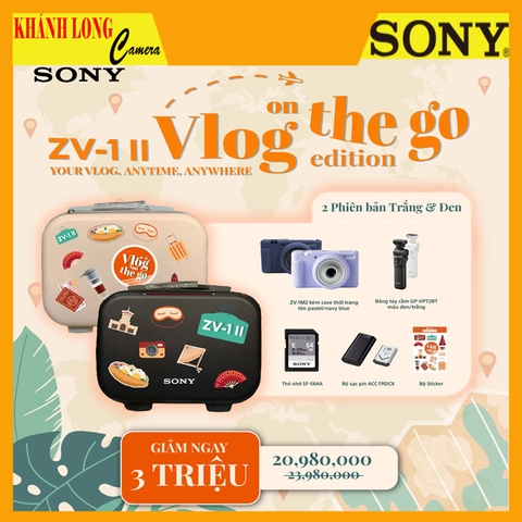 Bộ sản phẩm Sony ZV-1 II Vlog on the Go Edition - Chính Hãng