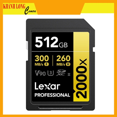 Thẻ nhớ Lexar 512GB Professional 2000x UHS-II SDXC