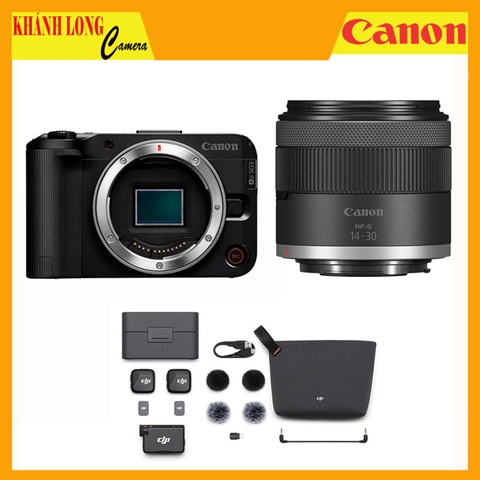 Canon EOS R50 V Body + Canon RF-S 14-30mm F4-6.3 IS STM PZ + DJI Mic Mini - Chính Hãng