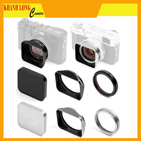 NiSi X100 Series NC UV Filter with 49mm Filter Adaptor Metal Lens Hood and Lens Cap for Fujifilm