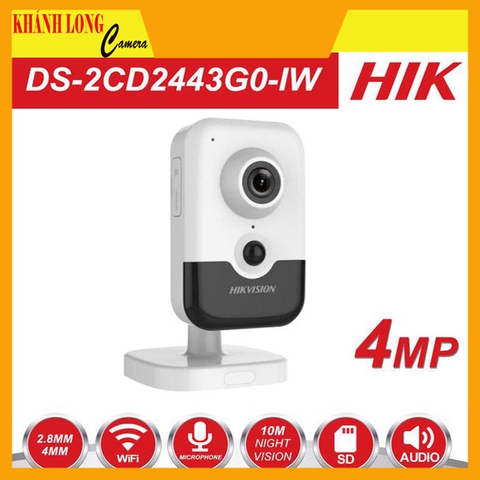 Camera IP Cube 4MP H.265+ HIKVISION DS-2CD2443G0-IW