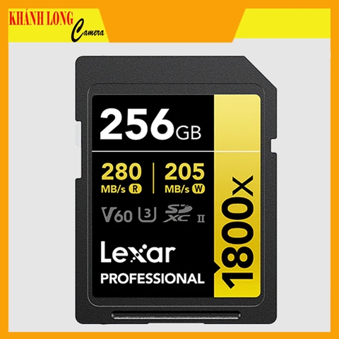 Thẻ nhớ Lexar SD256GB 280MB/S Profes. 1800x SDXC UHS-II U3 V60