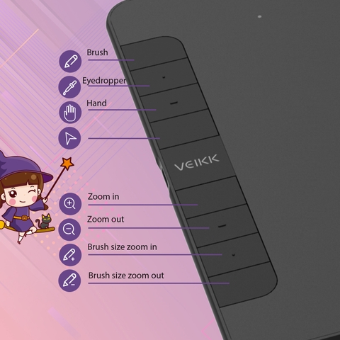 Bảng Vẽ Điện Tử VEIKK VK1060 Android Cảm Ứng Nghiêng Mặt Nhám Mô Phỏng Giấy Vẽ