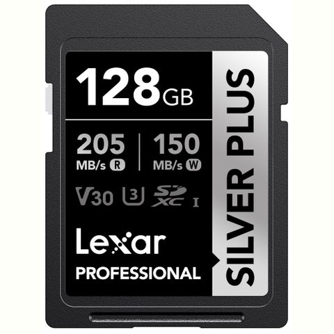 Thẻ nhớ Lexar 128GB Professional SILVER PLUS UHS-I SDXC Card V30