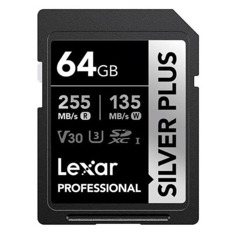 Thẻ Nhớ Lexar SDXC 64GB Silver Plus 255MB/s 135MB/s