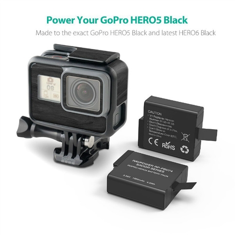 Pin Gopro Hero 5,6 Black chính hãng Ravpower RP-PB074
