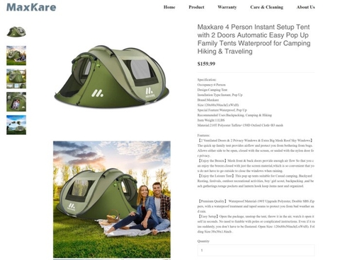 [Oder] Lều Cắm trại Camping chính hãng Maxkare