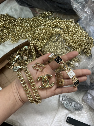 Set phụ kiện túi x quai c kim loại dập chữ