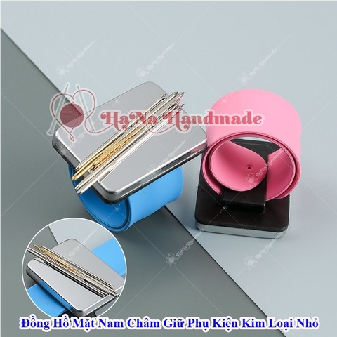 Dụng cụ mặt nam châm giữ phụ kiện kim loại nhỏ đeo tay - giao màu ngẫu nhiên kiểu dáng đồng hồ