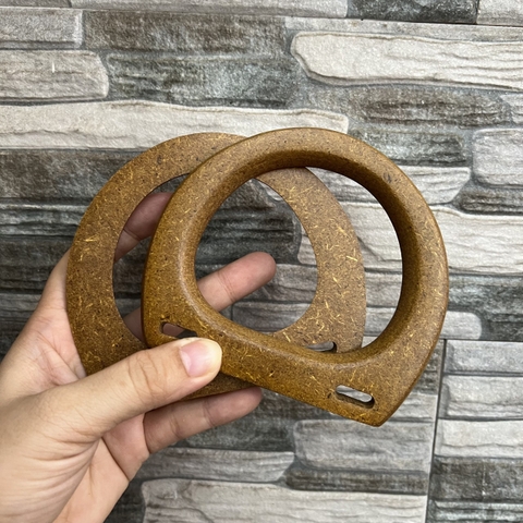 Quai gỗ D tròn nâu- 1 cặp