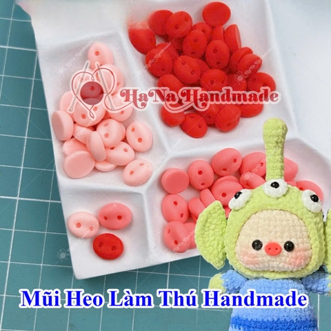 Mũi heo làm thú handmade 8x10mm- set 5 cái