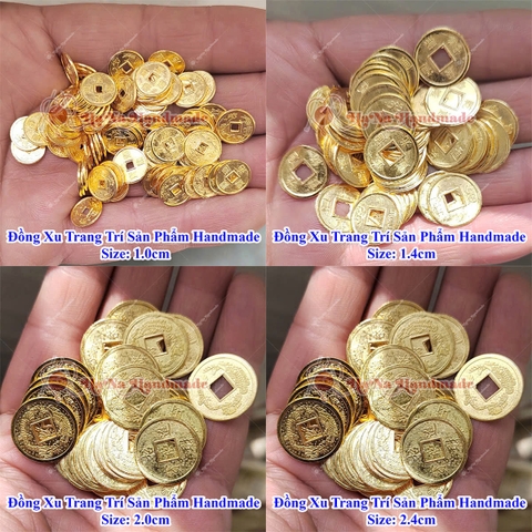 Set 10 đồng xu mô phỏng trang trí sản phẩm handmade