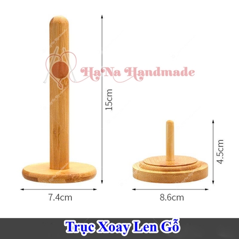 Trục xoay len bằng gỗ hỗ trợ đan móc