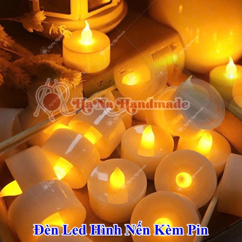 Đèn led hình nến kèm pin làm sản phẩm handmade
