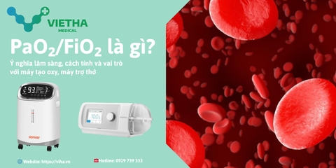 PaO₂/FiO₂ là gì? Ý nghĩa lâm sàng, cách tính và vai trò với máy tạo oxy, máy trợ thở