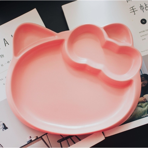 DĨA GỐM SỨ ĂN DẶM MÈO KITTY