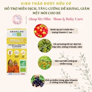 Siro tăng Granions Kid Bio Immunité 125ml cho bé