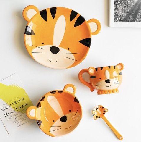 Set chén bát ăn dặm gốm sứ như hình