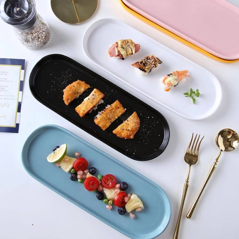 Khay gốm sứ phong cách Nhật