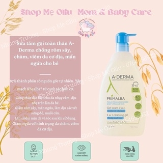Sữa tắm gội toàn thân hữu cơ A-DERMA yến mạch 500ml - 750ml