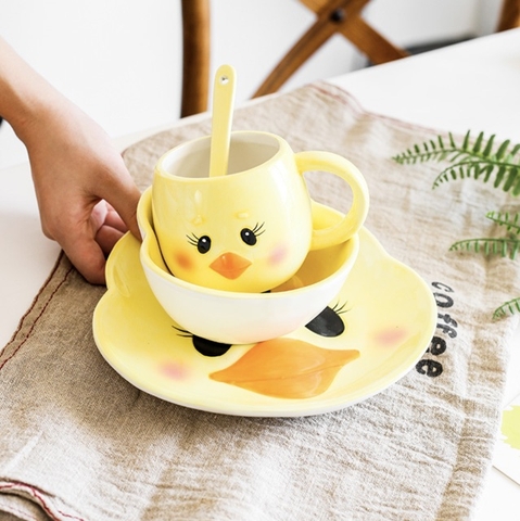 Set chén bát ăn dặm gốm sứ như hình