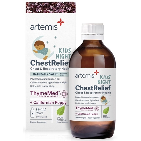 Siro thảo dược Artemis Kid Chest Relief Day/ Night cho bé từ 0-12 tuổi