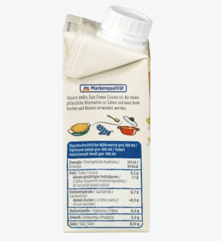 Kem tươi đậu nành hữu cơ Dm bio