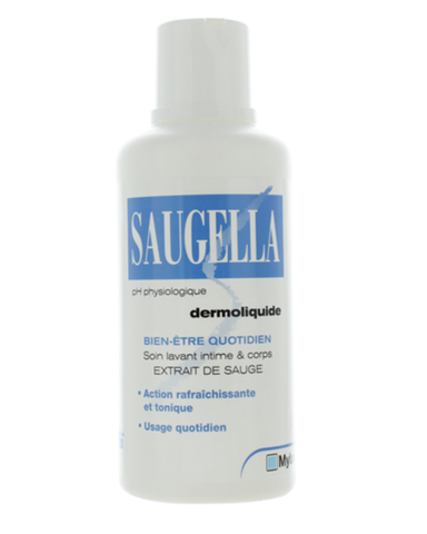 Dung dịch vệ sinh phụ nữ Saugella Dermoliquide xanh dương 250ml, 500ml