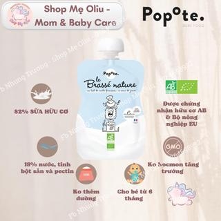 Sữa chua hữu cơ Popote hữu cơ, ko thêm đường cho bé từ 6 tháng 100g