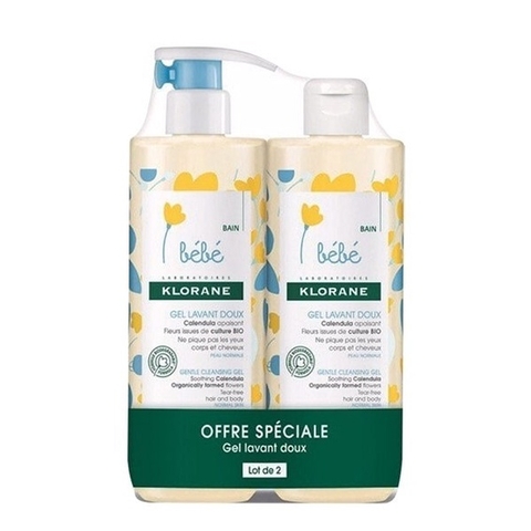 Sữa tắm gội Bébé Klorane Gel Lavant Doux cho bé 500ml