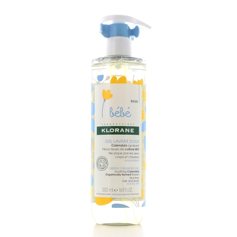 Sữa tắm gội Bébé Klorane Gel Lavant Doux cho bé 500ml