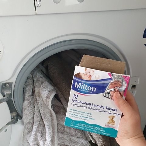 Viên Milton khử trùng, diệt vi khuẩn, nấm áo quần cho bé 216g - 12 viên