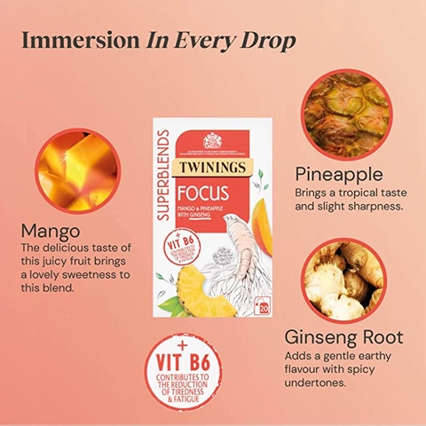Trà thảo mộc Superblends Twinings Anh Quốc