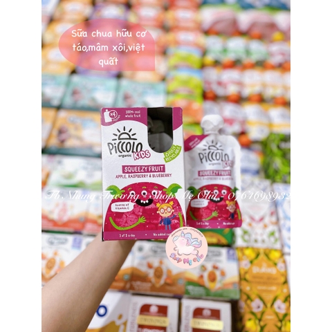 Sữa chua hữu cơ Piccolo mix trái cây 4x100g