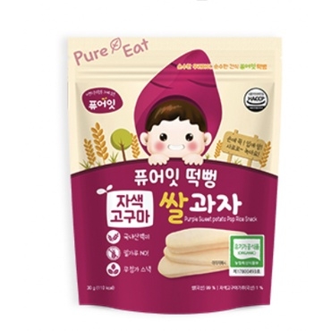 Bánh gạo hữu cơ hình dẹt Naebro Pure Eat cho bé từ 6 tháng (30g)