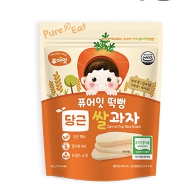 Bánh gạo hữu cơ hình dẹt Naebro Pure Eat cho bé từ 6 tháng (30g)