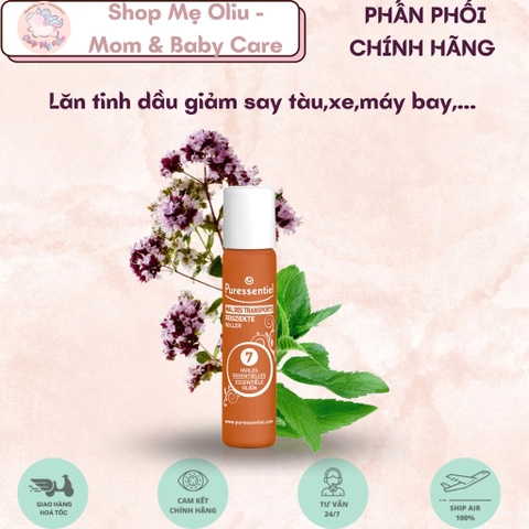 Lăn Puressentiel Mal Des Transports giảm say tàu,xe,máy bay,tàu thuyền 5ml