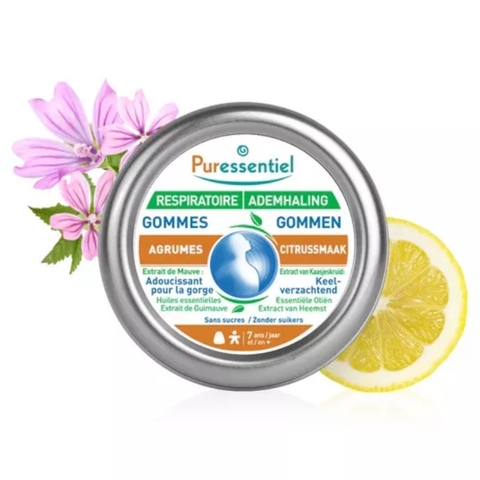 Kẹo ngậm Puressentiel thảo mộc giảm ho,đau họng,rát họng, khàn tiếng trẻ từ 7 tuổi, người lớn 45g