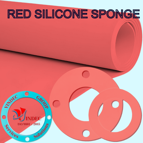 Red Silicone Sponge Rubber Sheet