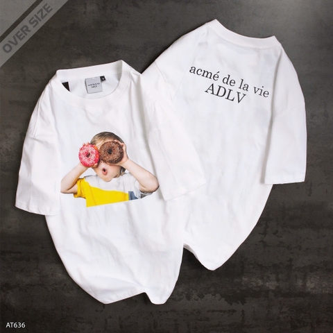ÁO ADLV BABY FACE DONUTS WHIE