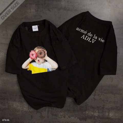 ÁO ADLV BABY FACE DONUTS BLACK
