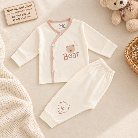 Bộ dài sơ sinh petit VTKids cài lệch VTBD9